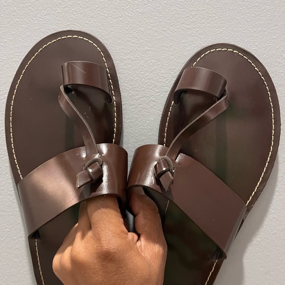 Custom Hand Made stylish slippers Brown Sz 44 - Picture 10 of 10